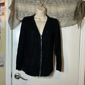Black Michael Kors zip up sweater